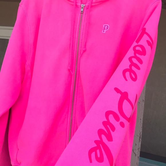 PINK Victoria's Secret Jackets & Blazers - Pink Victoria Secret, hooded jacket.